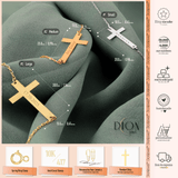 10k Gold | Lateral Cross Name Necklace
