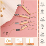 10k Gold | Horizontal Bar Cremation Urn / Ash Holder Necklace