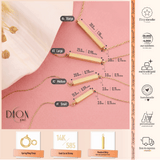 14k Gold | Horizontal Bar Cremation Urn / Ash Holder Necklace