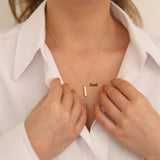10k Gold | Personalized 3D Bar Necklace