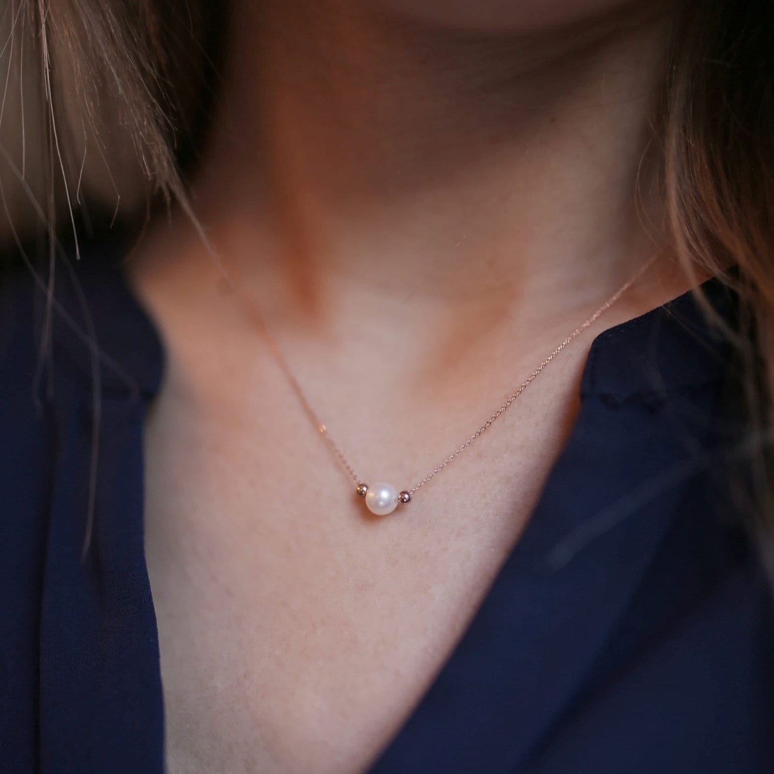 14k Gold | Minimal Turquoise Teardrop Necklace