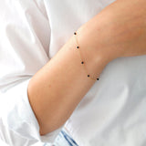 14k Gold | Minimal Onyx Beaded Bracelet