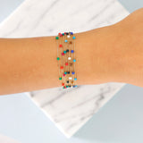 14k Gold | Minimal Onyx Beaded Bracelet