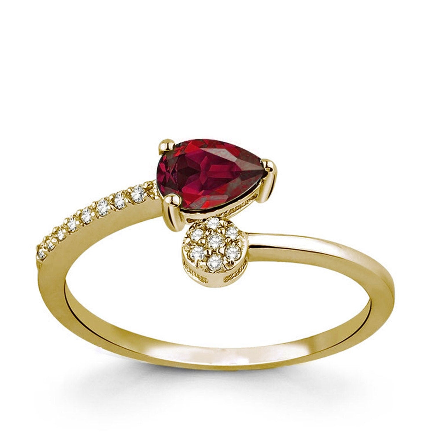 8k - 14k - 18k Gold | 0,58ct Diamond Sapphire Ring