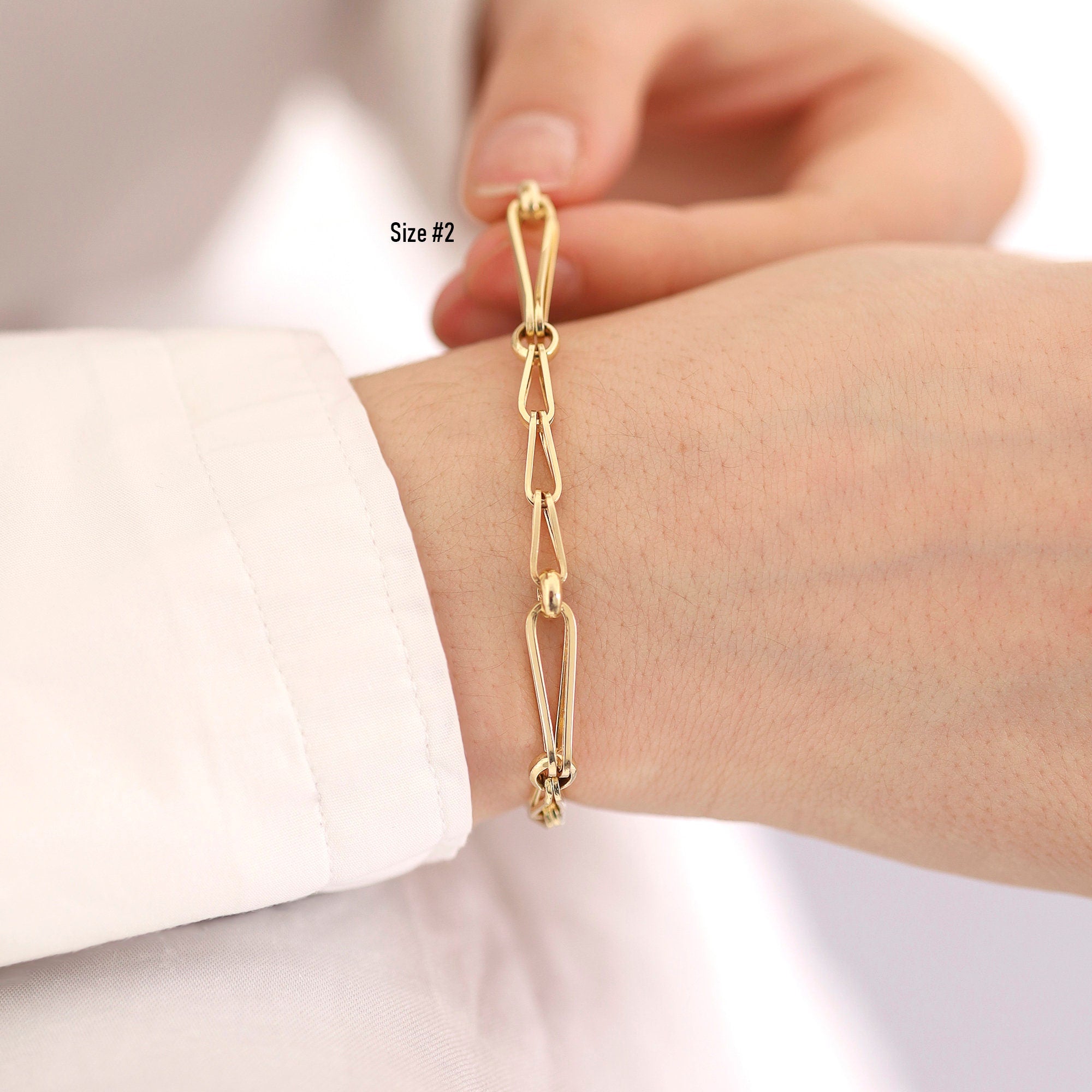 14k Gold | Barleycorn Chain Bracelet