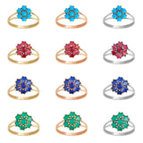 14k Gold | Turquoise Hexagon Flower Ring