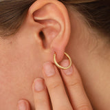 14k Gold | Greek Key Meander Hoop Earrings