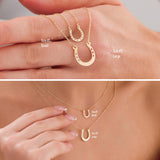 14K Gold | Horseshoe Minimal Necklace