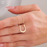 14K Gold | Horseshoe Minimal Necklace
