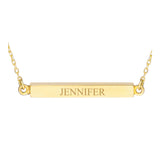 10k Gold | Horizontal Bar Cremation Urn / Ash Holder Necklace