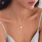 14K Gold | Minimal Heart Name Necklace