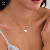 14K Gold | Minimal Heart Name Necklace