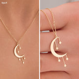 14k Gold | Celestial Trio Minimalist Necklace