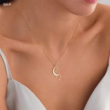 14k Gold | Celestial Trio Minimalist Necklace