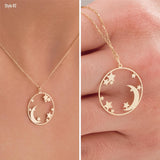 10k Gold | Celestial Trio Minimalist Necklace