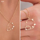 10k Gold | Celestial Trio Minimalist Necklace