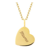 10k Gold | Heart Cremation Urn / Ash Holder Necklace