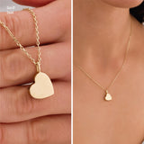 10k Gold | Heart Cremation Urn / Ash Holder Necklace