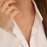 14k Gold | Luminous Crescent Moon Necklace