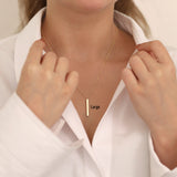 10k Gold | Personalized 3D Bar Necklace