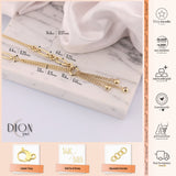 14k Gold | Oval Paperclip & Double Curb Chain Lariat Necklace