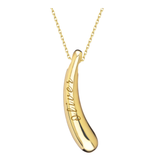 10k Gold | Tusk Cremation Urn / Ash Holder Necklace