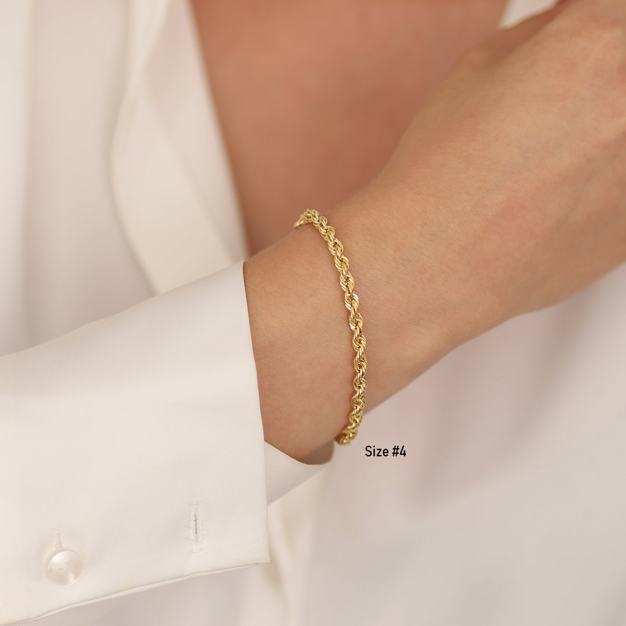 14k Gold | Rope Chain Bracelet