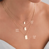 10k Gold | Initial Engraving Necklace