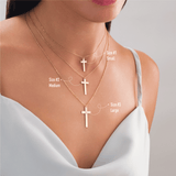 10k Gold | Cross Engraving Necklace