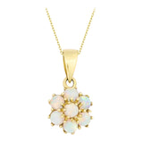 14k Gold | Sapphire Hexagon Flower Necklace