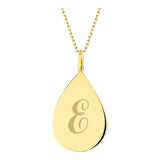 10k Gold | Flat Teardrop Cremation Urn / Ash Holder Necklace
