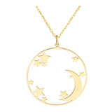 10k Gold | Celestial Trio Minimalist Necklace