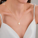 10k Gold | Disc Cremation Urn / Ash Holder Necklace