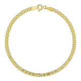 14k Gold | 3mm Bismarck Chain Bracelet