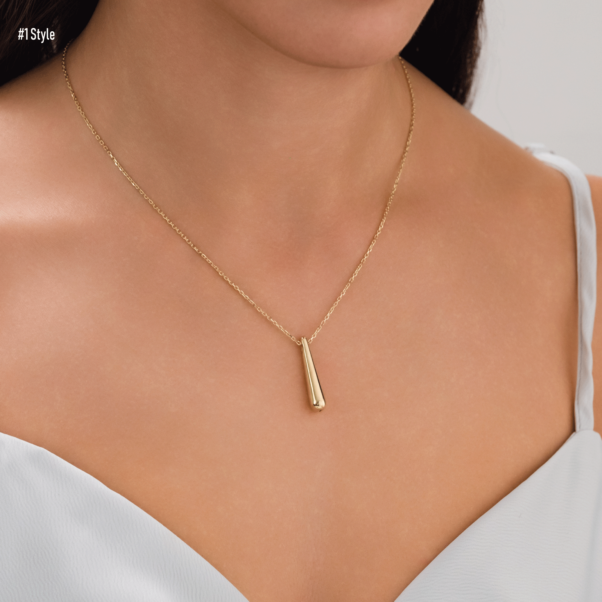 10k Gold | Tusk Cremation Urn / Ash Holder Necklace