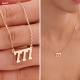 10k Gold | 777 Angel Number Necklace
