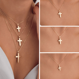 10k Gold | Cross Cremation Urn / Ash Holder Necklace