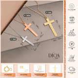 10k Gold | Cross Engraving Necklace