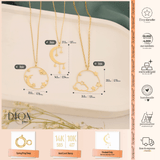 10k Gold | Celestial Trio Minimalist Necklace