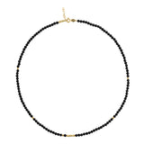 14k Gold | Black Onyx Eternity Beaded Necklace