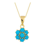 14k Gold | Ruby Hexagon Flower Necklace