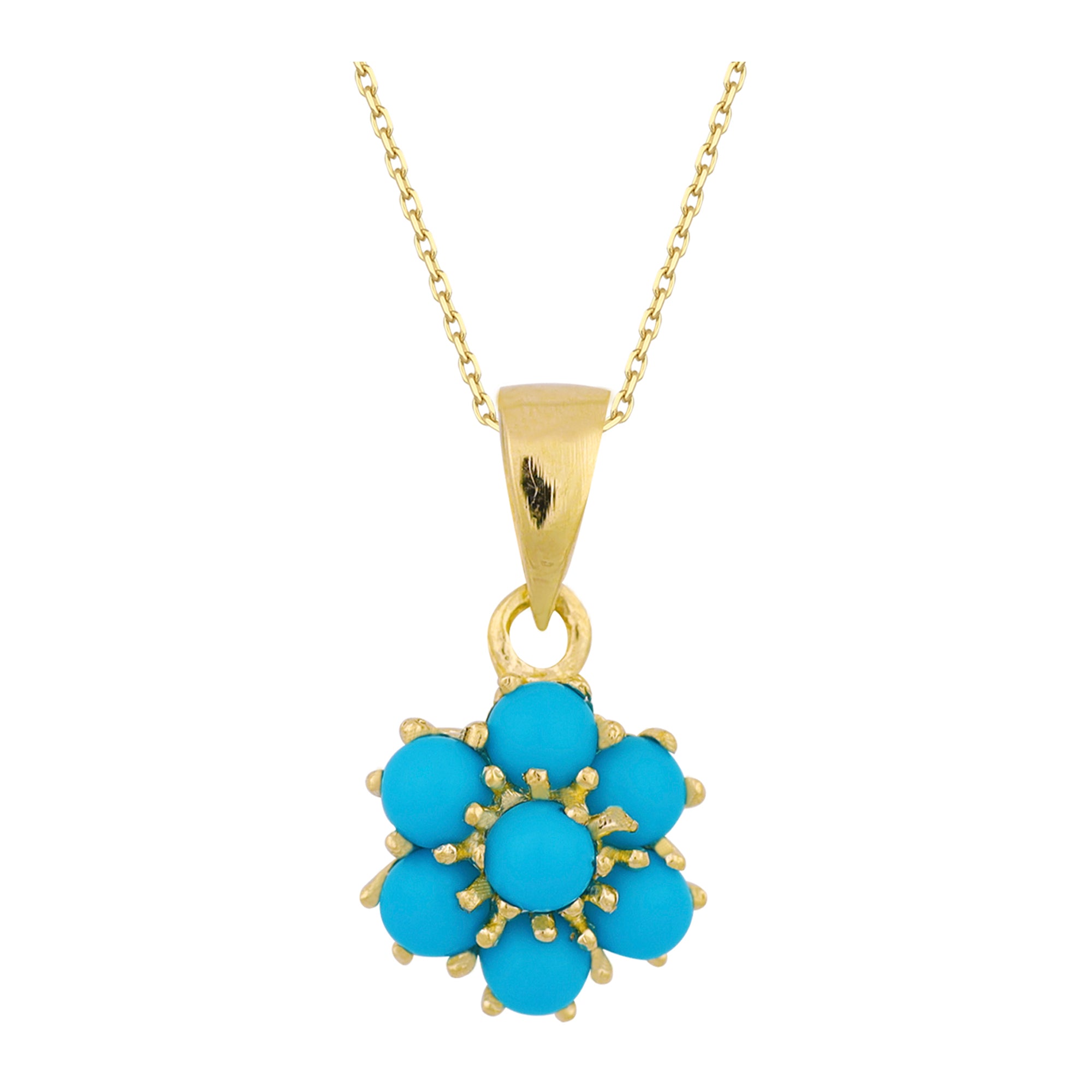 14k Gold | Ruby Hexagon Flower Necklace