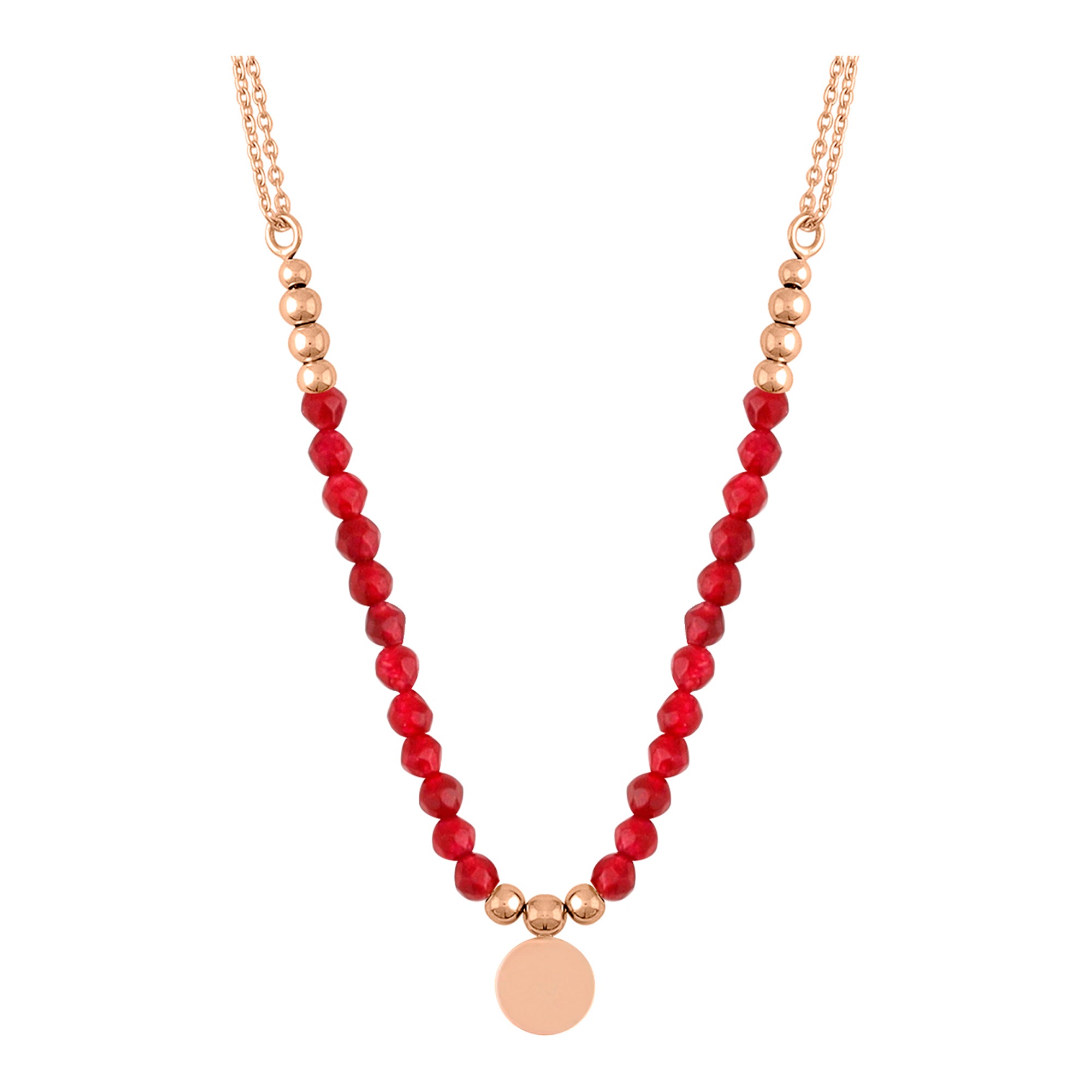 14k Gold | Lapis Lazuli Natural Stone Necklace with Coin Charm