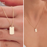 10k Gold | Initial Engraving Necklace