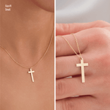 10k Gold | Cross Engraving Necklace