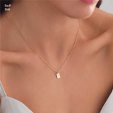 10k Gold | Initial Engraving Necklace