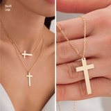 10k Gold | Cross Engraving Necklace
