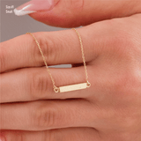 14k Gold | Horizontal Bar Cremation Urn / Ash Holder Necklace