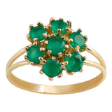 14k Gold | Turquoise Hexagon Flower Ring