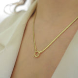 14k Gold | 2.5mm Snake Necklace with Sailor Clasp